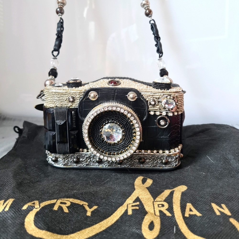 Mary FRANCES beaded camera evening bag